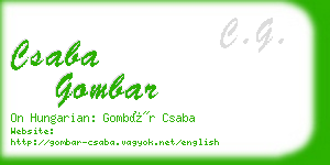 csaba gombar business card